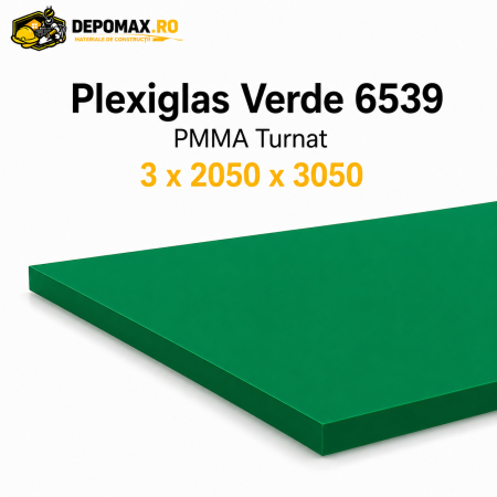 Plexiglas Verde 6539 PMMA turnat 3 x 2050 x 3050 mm